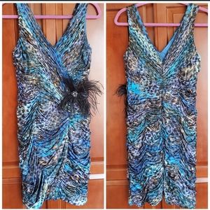 Cocktail Dress with Animal Print